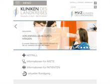 Tablet Screenshot of kliniken-nea.de